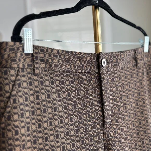 Cabi Director Trouser Style #4505 - Brown & Black Gold Print Sz 14 - Picture 11 of 16